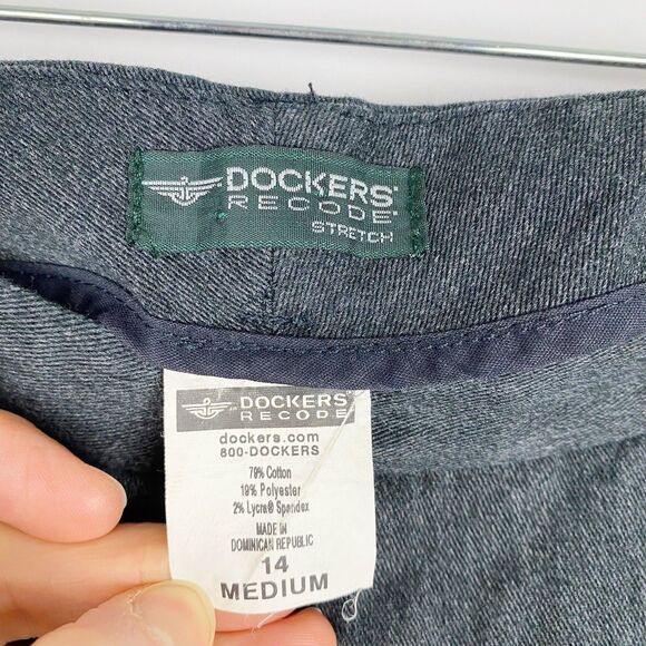 DOCKERS Recode Gray Classic Flat Front Straight Leg Dress Pants - Size 14M - Picture 7 of 7
